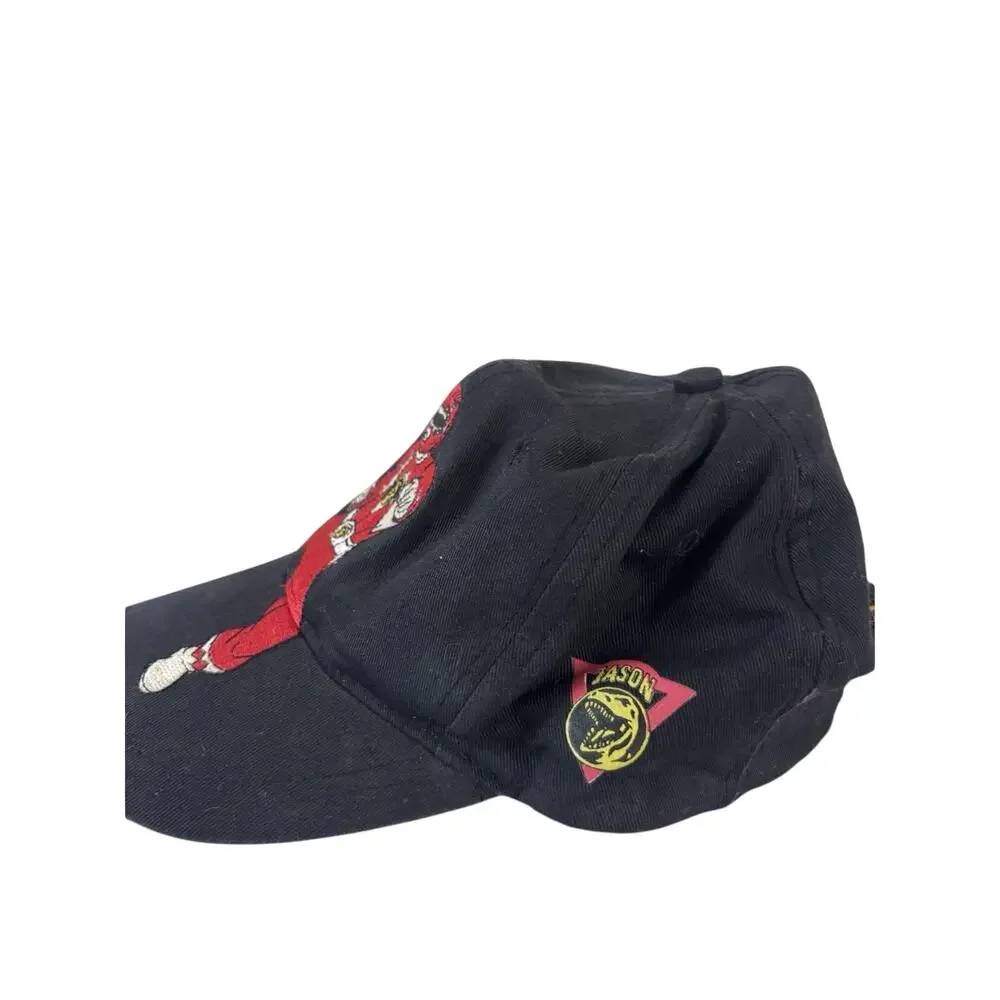 1994 Saban Power Rangers Red Ranger Jason Youth Snap Back Hat Black